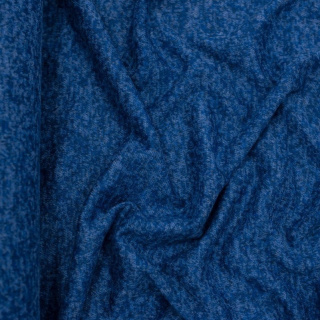 Stof gebreide korenbloemblauwe melange elastisch 0,5m