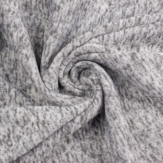 Stof gebreide stof grijs gemêleerd zacht elastisch 0,5m