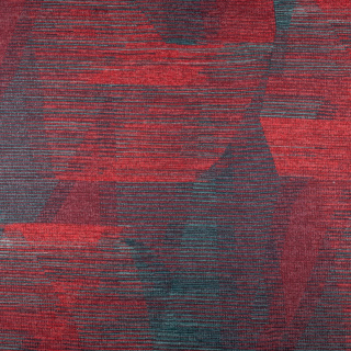 Stof gebreide lurex rood ombré patroon 0,5m