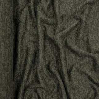 Stof gebreide khaki melange zacht elastisch 0,5m