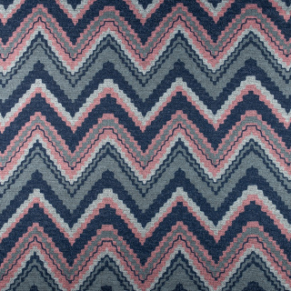 Stof gebreide lurex roze-grijs zigzag patroon 0,5m