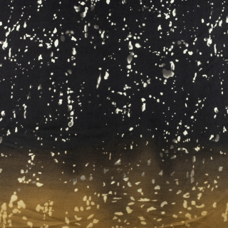 Tricot stof voor truien bruin stippen patroon 0,5m