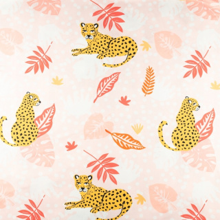 Stof Jersey ITY Kimo roze luipaard gebreide stof 0,5m