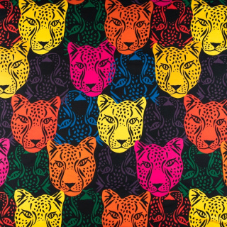 Stof Jersey ITY Kimo luipaard patroon gebreide stof 0,5m