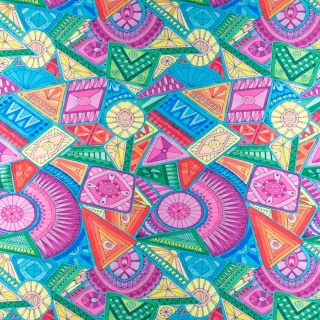 Stof Jersey ITY Kimo oosterse print gebreide stof 0,5m