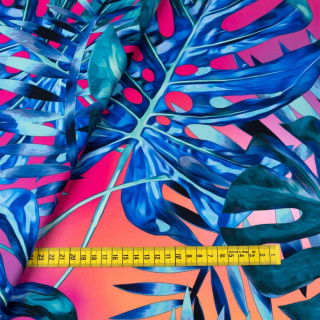 Stof Jersey ITY glad monstera gebreide stof 0,5m