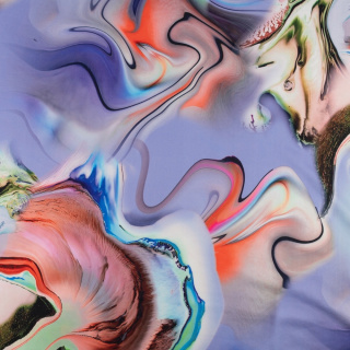 Stof Jersey ITY Kimo paars patroon tricot 0,5m