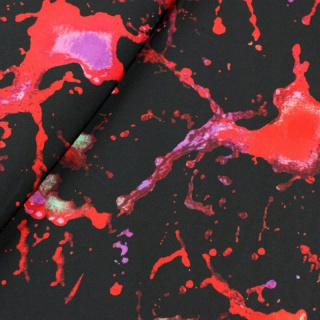 Stof Jersey ITY zwarte vlekken gebreide stof 0,5m