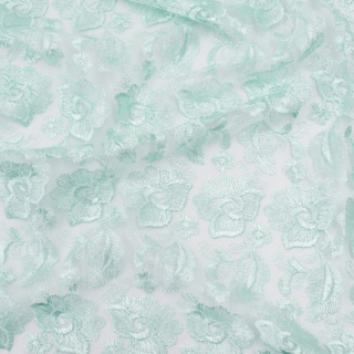 Stof kant gipiur groen op tule 0,5m