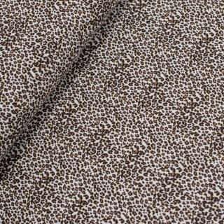 Stof linnen bruin dierenprint linnen 230g/m² 0,5m