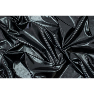 Stof Lama gebreide stof zwart glans zonder patroon 0,5m