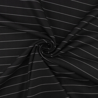Stof kostuum zwart met strepen om te naaien 0,5m