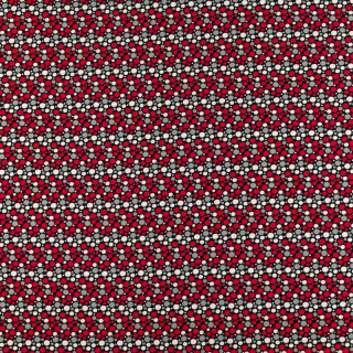 Stof Silki zwart gekleurde stippen patroon 0,5m