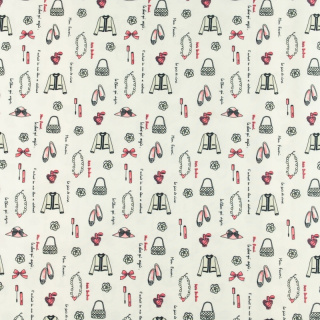 Stof Silki wit kledingstuk patroon 0,5m