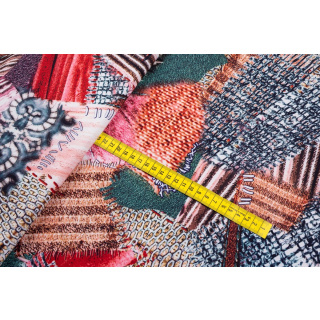 Silki stof ademend gekleurde vlekken patroon 0,5m