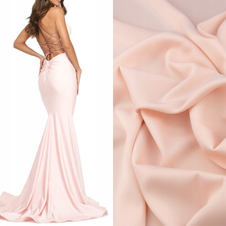 Satijnstof roze-beige voor avondjurken 0,5m