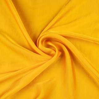 Stof chiffon zijde geel glad zonder patroon 0,5m