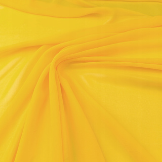 Chiffon stof geel glad zonder patroon 0,5m