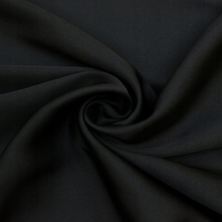Zijde chiffon stof zwart glad zonder patroon 0,5m