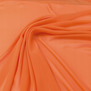 Oranje gladde chiffon stof zonder patroon 0,5m