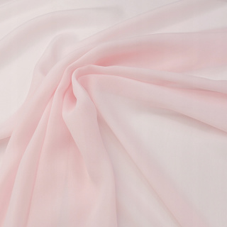 Stof chiffon lichtroze glad zonder patroon 0,5m