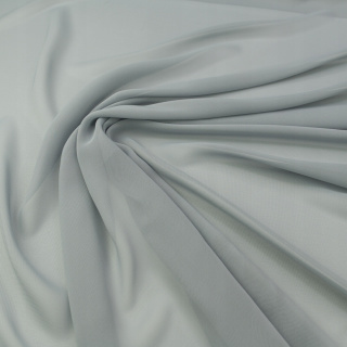 Grijze effen chiffon stof zonder patroon 0,5m
