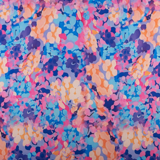 Zijde chiffon stof paars glad patroon 0,5m