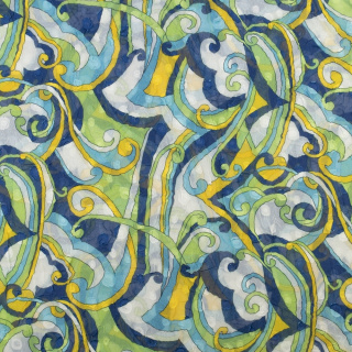 Chiffonstof groen glad abstract patroon 0,5m