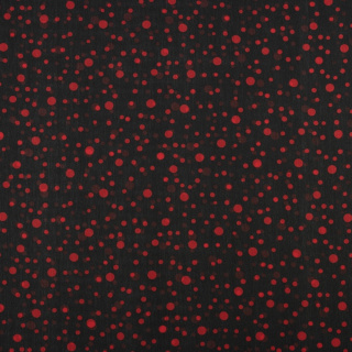 Chiffonstof gerimpeld rood glad met stippen 0,5m