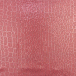 Chiffon stof koraal glad krokodillenleer patroon 0,5m