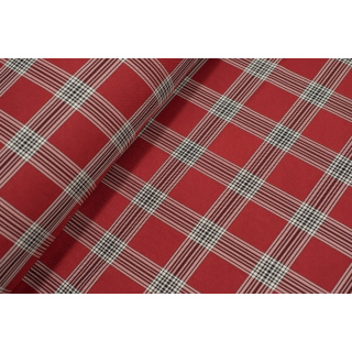Stof rood geruit blok patroon 0,5m