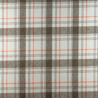 Wollen stof bruin ecru ruit patroon 0,5m