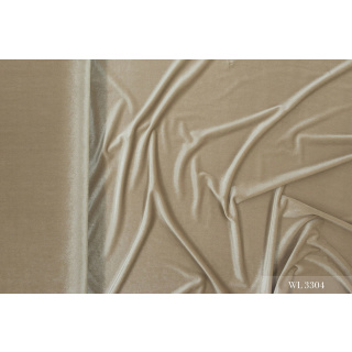 Stof velours Cuba beige elastisch 0,5m