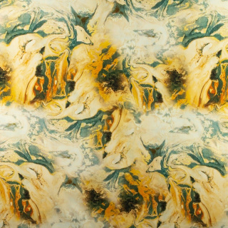 Viscose stof geel marmer patroon 100% viscose 0,5m