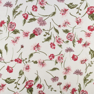 Warm witte viscose stof bloemen 100% viscose 0,5m