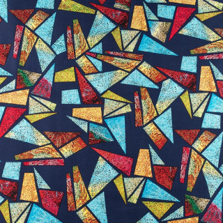 Viscose stof geometrisch patroon 100% viscose 0,5m