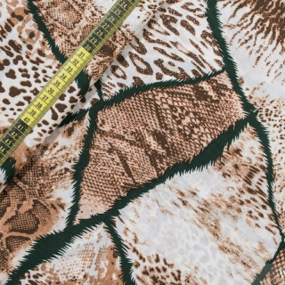 Stof viscose 100% zacht dierenpatroon 0,5m