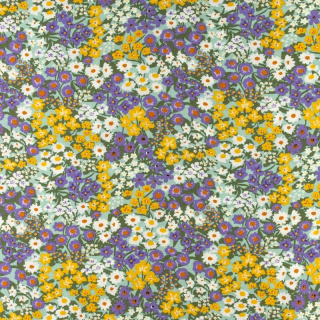 Viscose stof gekleurde bloemen patroon 100% viscose 0,5m