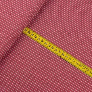 Viscose stof rood zacht strepen 0,5m