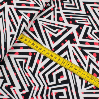 Viscose gebreide stof zacht geometrisch patroon 0,5m