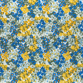 Viscose stof gekleurde bloemen patroon 100% viscose 0,5m