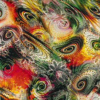 Stof viscose paisley patroon 100% viscose 0,5m