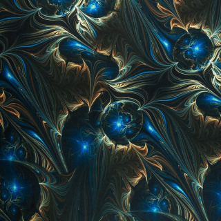 Stof viscose twill glad galactisch patroon 0,5m