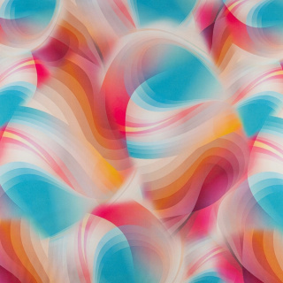 Stof viscose twill blauw glad patroon 0,5m