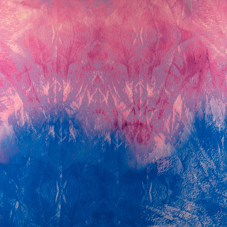 Stof viscose twill roze blauw glad patroon 0,5m