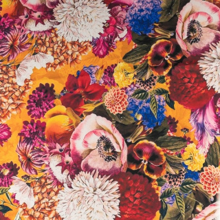 Viscose twill stof glad kleurrijke bloemen patroon 0,5m