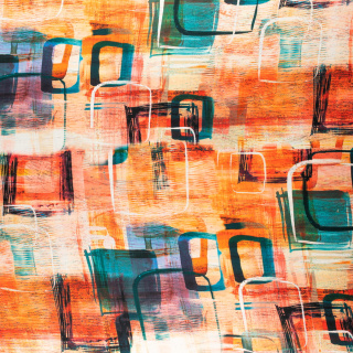 Stof viscose twill oranje glad uitgesmeerd 0,5m