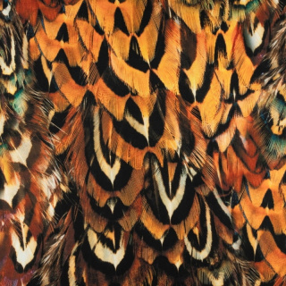 Stof viscose twill oranje glad veren 0,5m