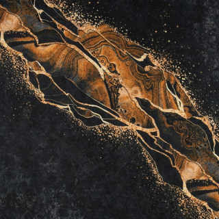 Stof viscose twill bruin glad patroon 0,5m