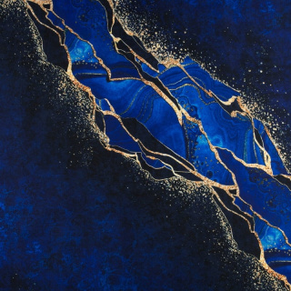 Stof viscose twill blauw glad patroon 0,5m